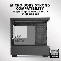 Buy Armaggeddon Gaming Case - M-ATX AQUARON DUPLEX PRO Black (420mm VGA) in Cyprus, Nicosia, Limassol, Larnaka, Pafos
