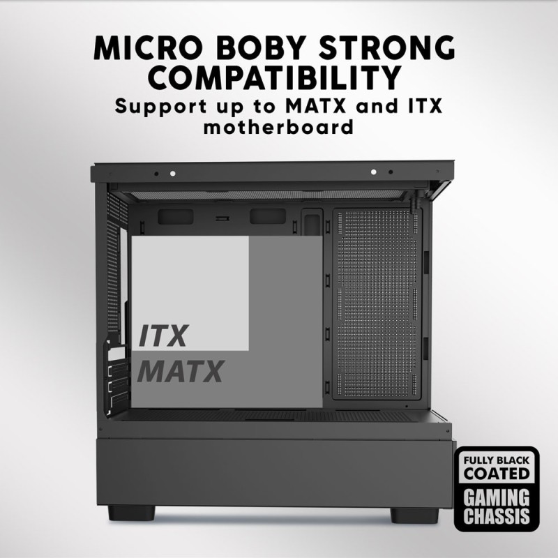 Buy Armaggeddon Gaming Case - M-ATX AQUARON DUPLEX PRO Black (420mm VGA) in Cyprus, Nicosia, Limassol, Larnaka, Pafos