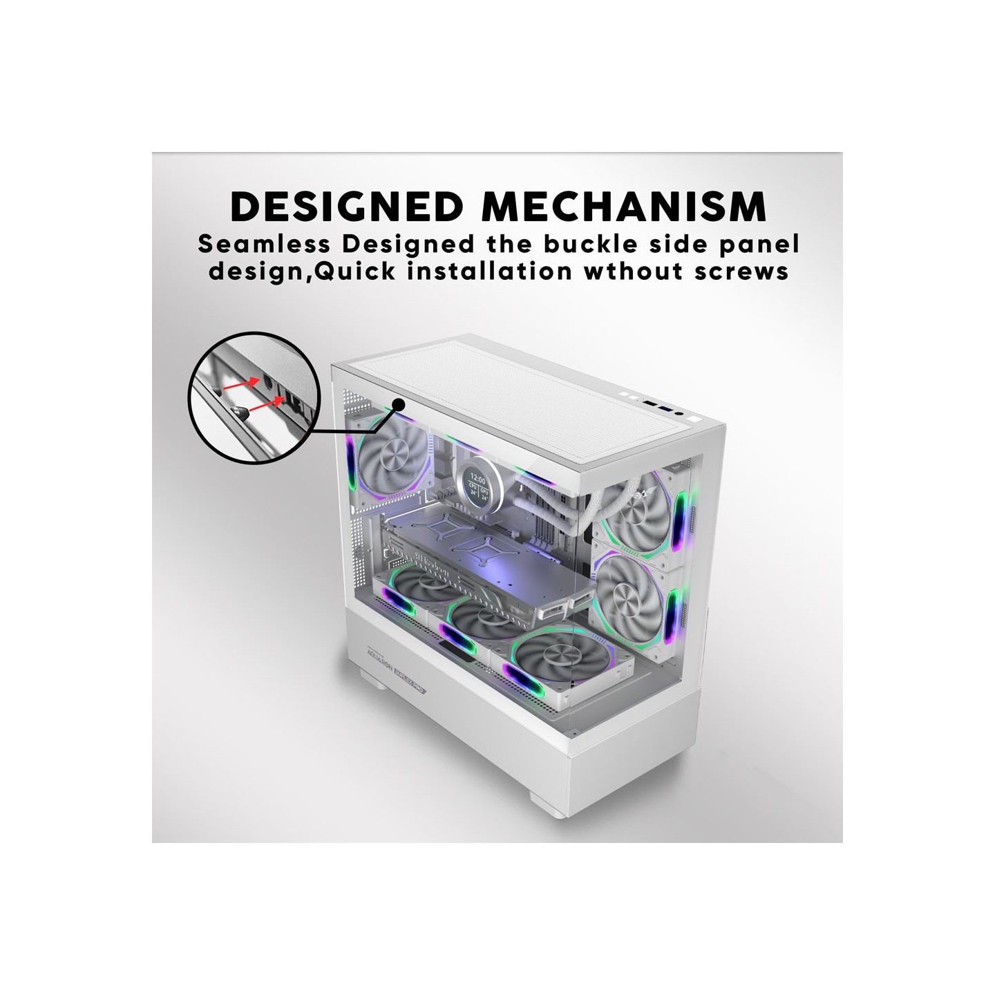 Armaggeddon Aquaron Duplex Pro mATX Dual-Chamber Case Black 420mm (Boxed) — Buy in Cyprus with Fast Delivery