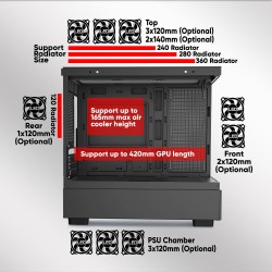 Armaggeddon Aquaron Duplex Pro mATX Dual-Chamber Case Black 420mm (Boxed) — Buy in Cyprus with Fast Delivery