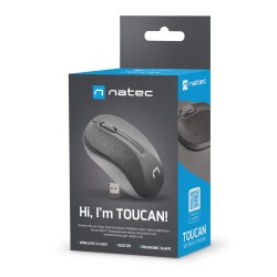 Buy Natec Mouse - TOUCAN - Wireless Optical 1600DPI Black in Cyprus, Nicosia, Limassol, Larnaka, Pafos