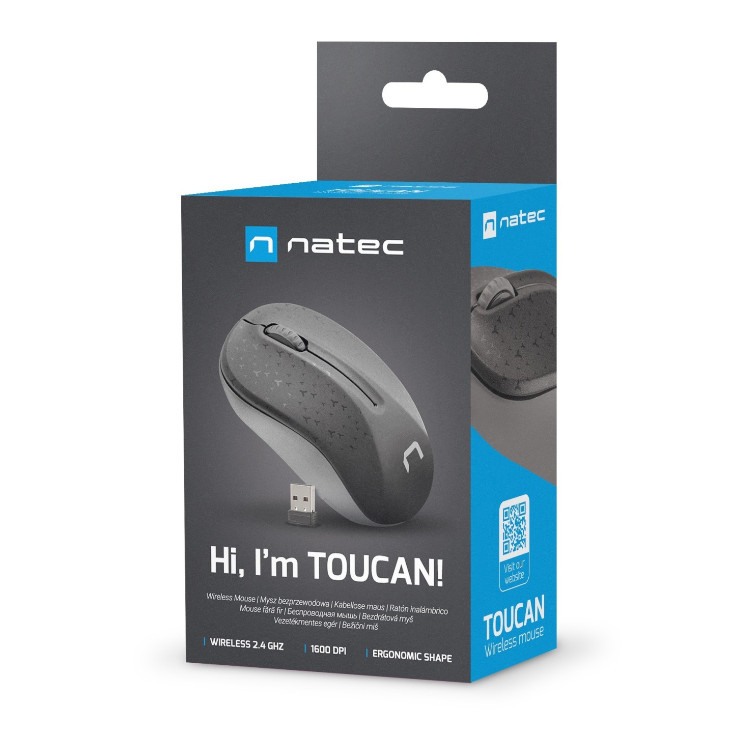 Natec Toucan NMY-1650 Wireless Optical Mouse 1600DPI Black (Boxed) — Buy in Cyprus with Fast Delivery