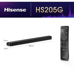 Buy Hisense Soundbar - HS205G - Dolby-DTS Virtual X Soundbar 120W BT-USB-HDMI in Cyprus, Nicosia, Limassol, Larnaka, Pafos