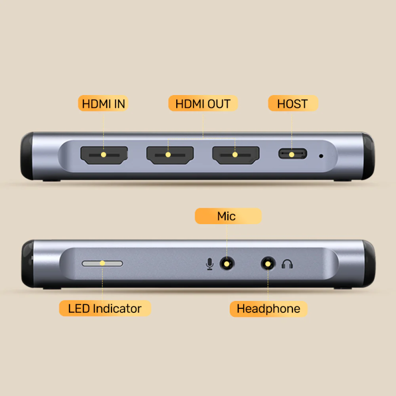 Buy Unitek Capture Card - V1177A - 4K60Hz 3.5mm Audio & Dual HDMI Loop Out in Cyprus, Nicosia, Limassol, Larnaka, Pafos