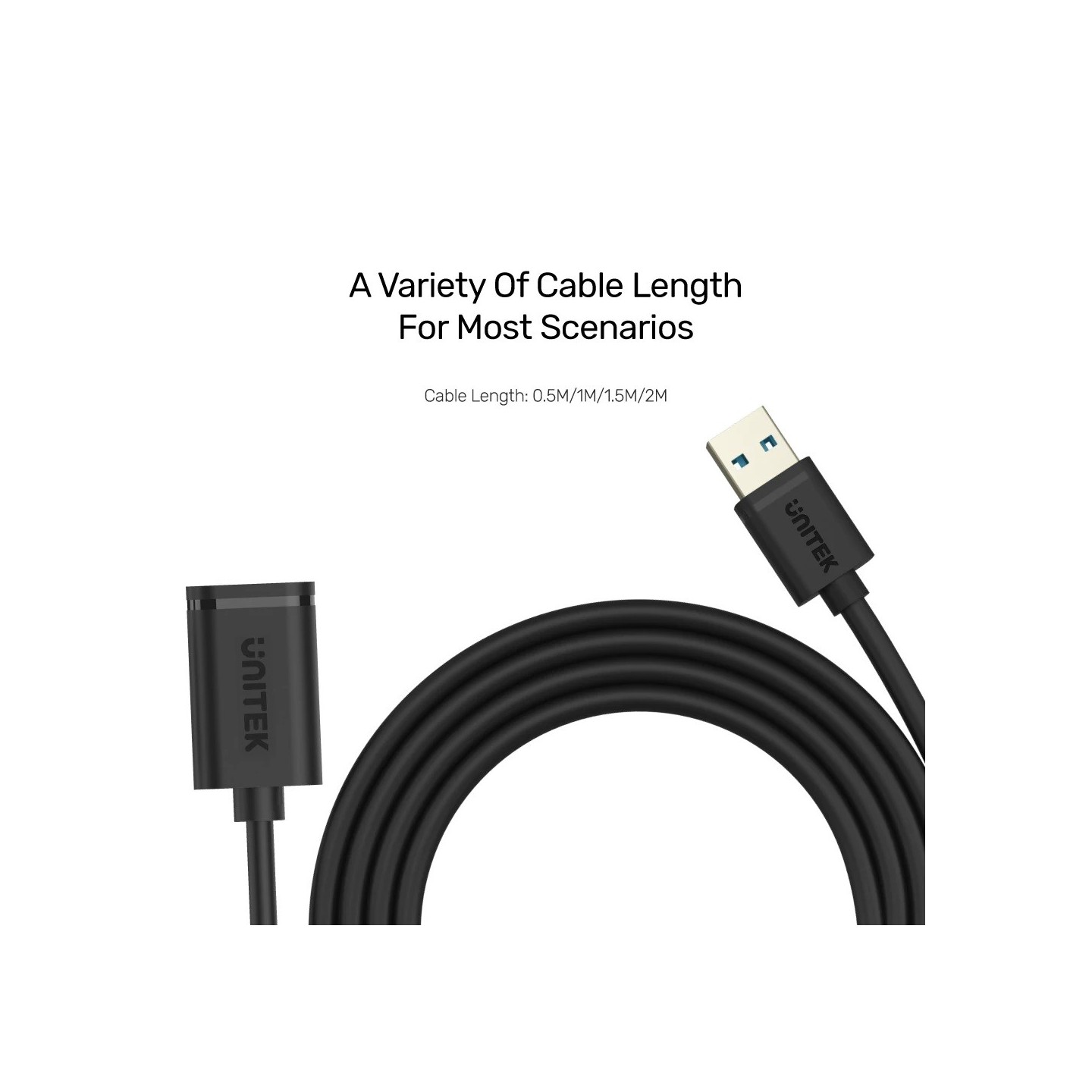 Unitek UCE USB-A 3.0 Extension Cable 0.5m - Y-C456GBK - USB-A 3.0 Extension Cable 0.5m — Buy in Cyprus with Fast Delivery