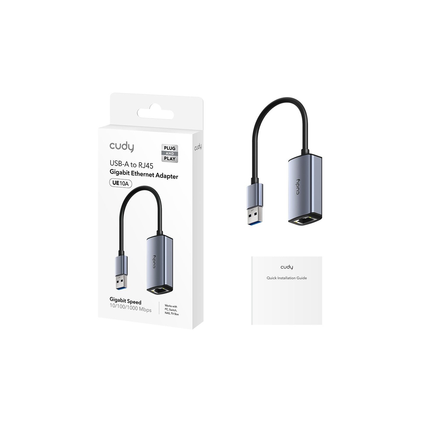 Cudy Converter USB-A to Gigabit LAN - UE10A - Aluminium — Buy in Cyprus with Fast Delivery