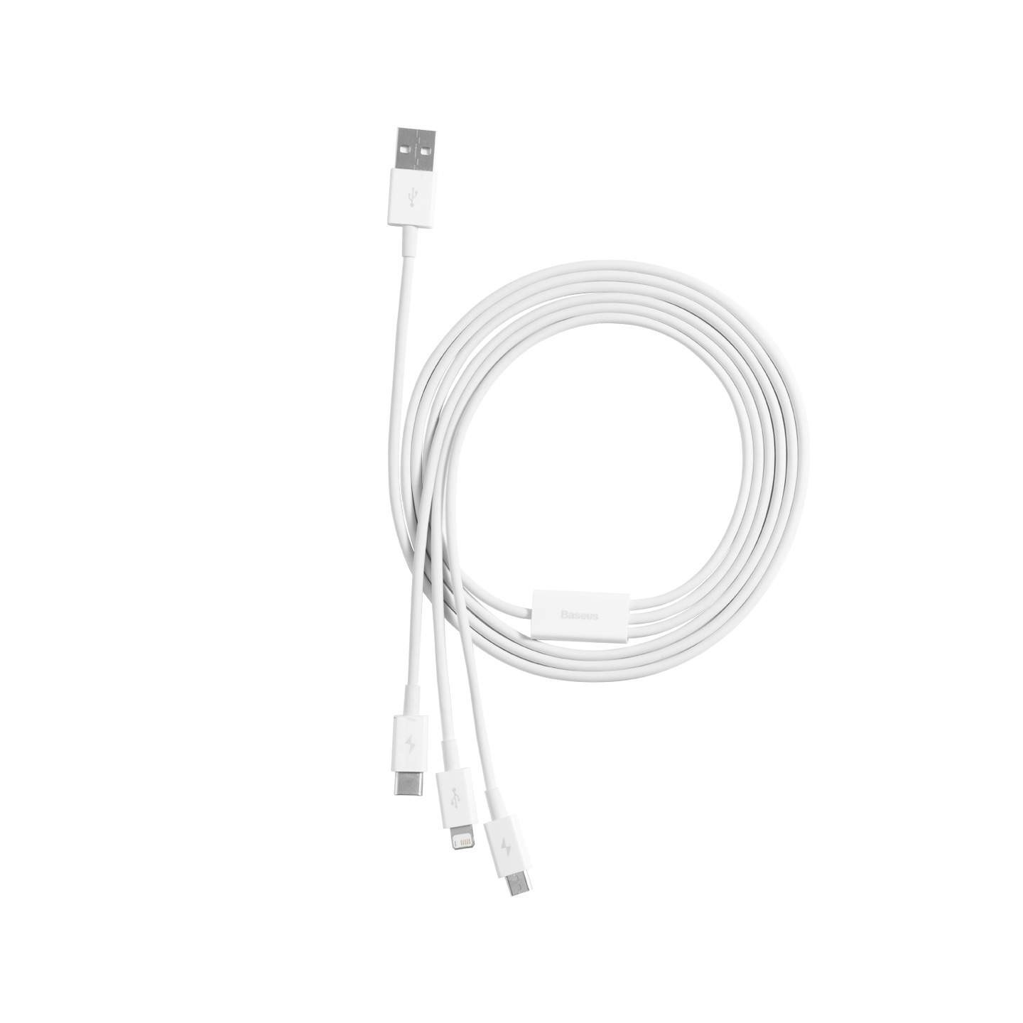 Baseus Cable Superior Series - 3-in-1 1.5m White — Buy in Cyprus with Fast Delivery