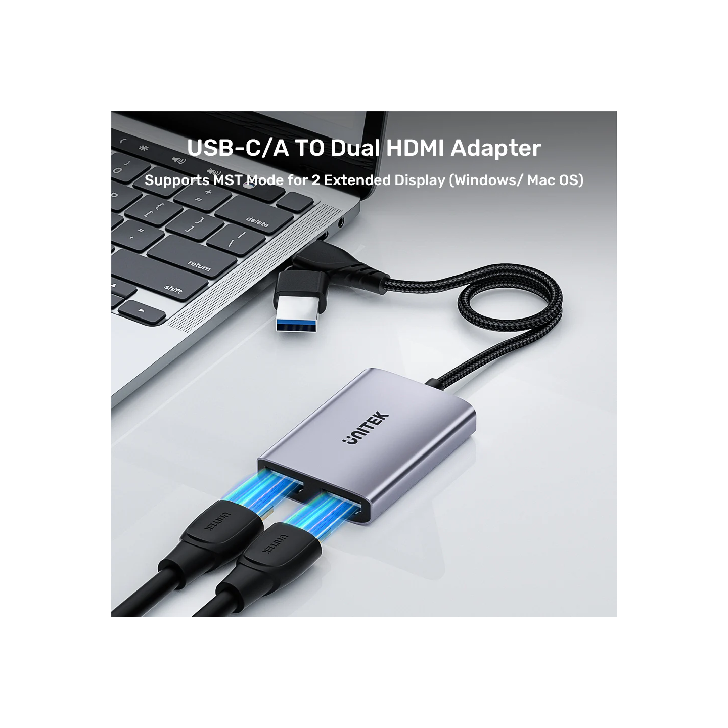 Unitek Converter - V1427A - USB-A USB-C to Dual HDMI 1080P MST Win Mac — Buy in Cyprus with Fast Delivery