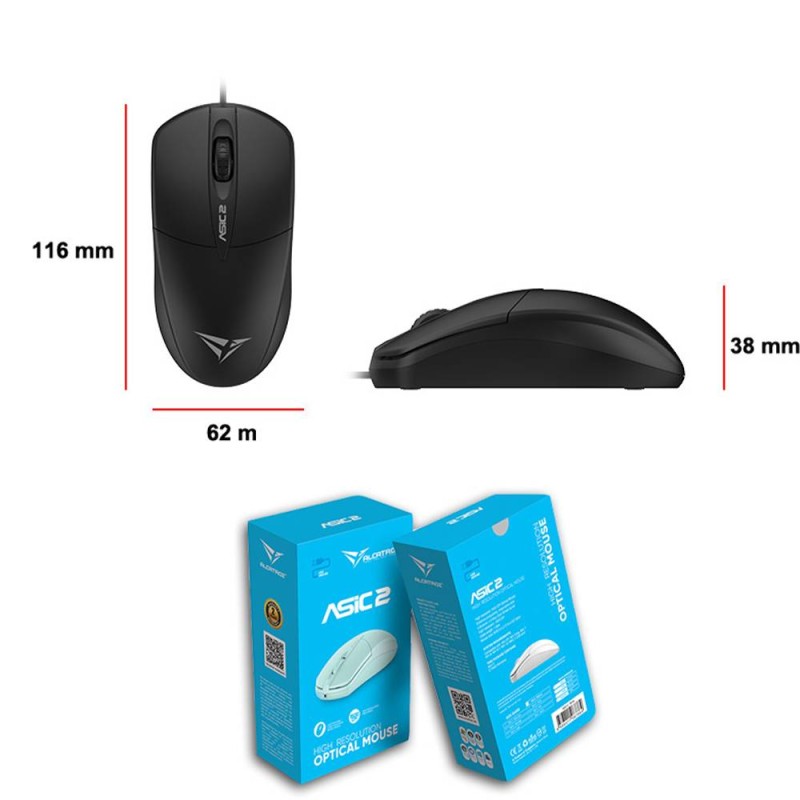 Buy Alcatroz Mouse - ASIC 2 - Black, Wired, Blister in Cyprus, Nicosia, Limassol, Larnaka, Pafos