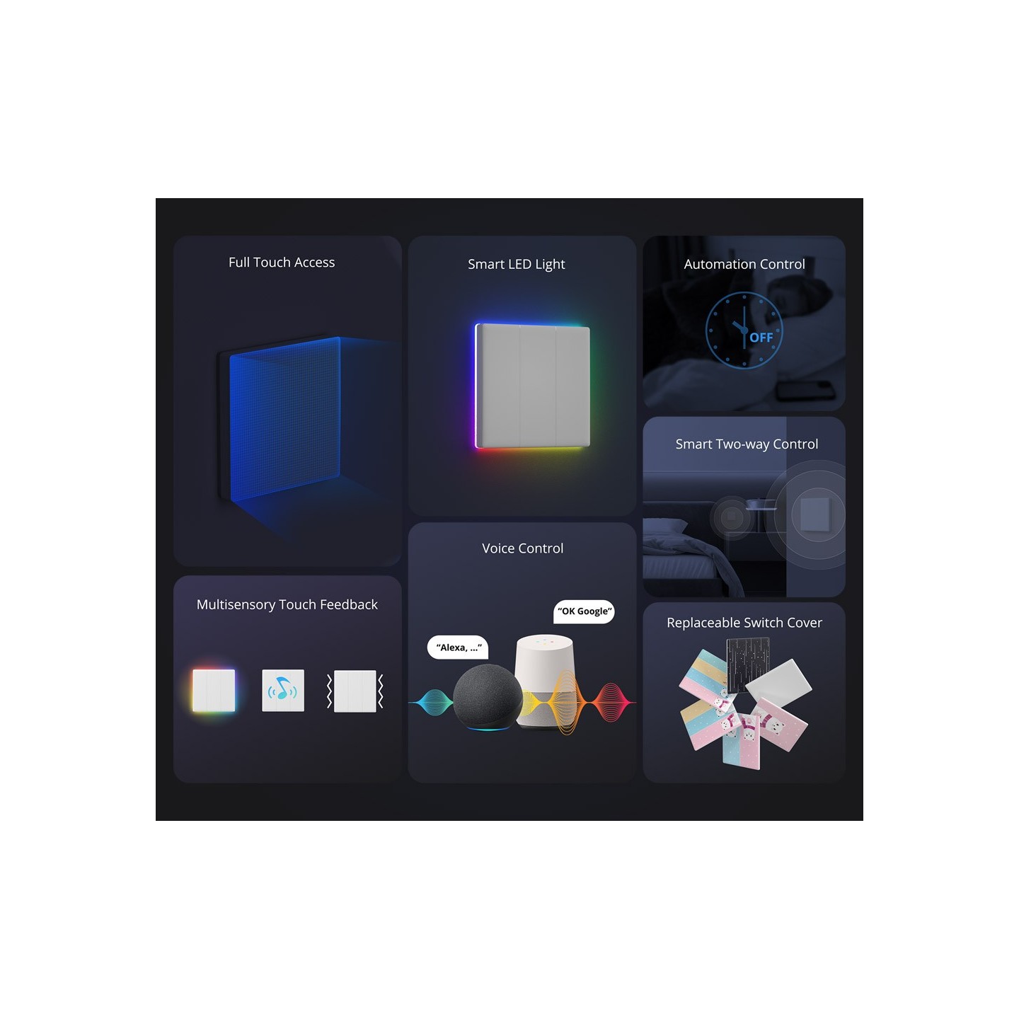 Sonoff Smart Wall Touch Switch - T53C-WiFi - 3-Button White — Buy in Cyprus with Fast Delivery