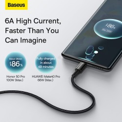 Baseus Tungsten Gold USB-C to USB-A 100W 2m Cable Black (Boxed) — Buy in Cyprus with Fast Delivery