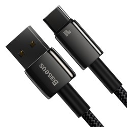Baseus Tungsten Gold USB-C to USB-A 100W 2m Cable Black (Boxed) — Buy in Cyprus with Fast Delivery