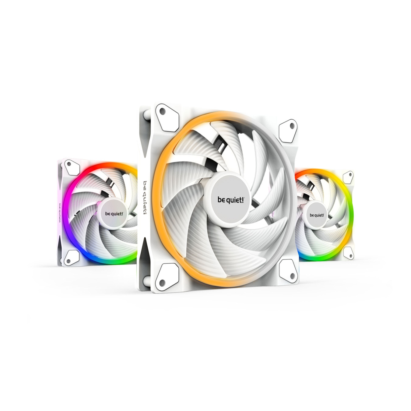 Be Quiet Light Wings 140mm PWM High-Speed Fan - White - 3-Pack, ARGB, 2200 RPM — Buy in Cyprus with Fast Delivery