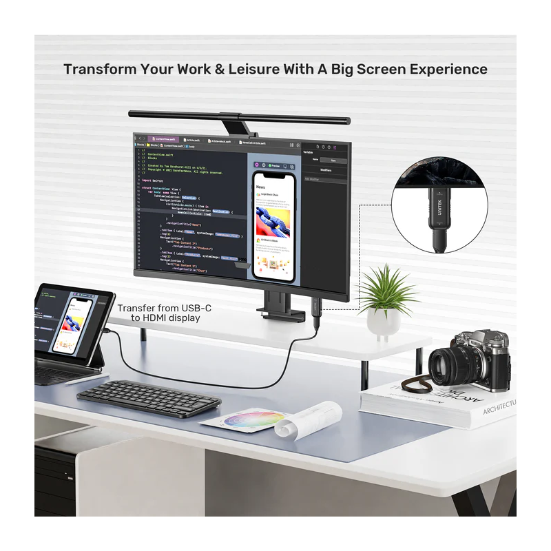 Buy Unitek USB-C Female to HDMI Male Adaptor - V1187A - 4K in Cyprus, Nicosia, Limassol, Larnaka, Pafos