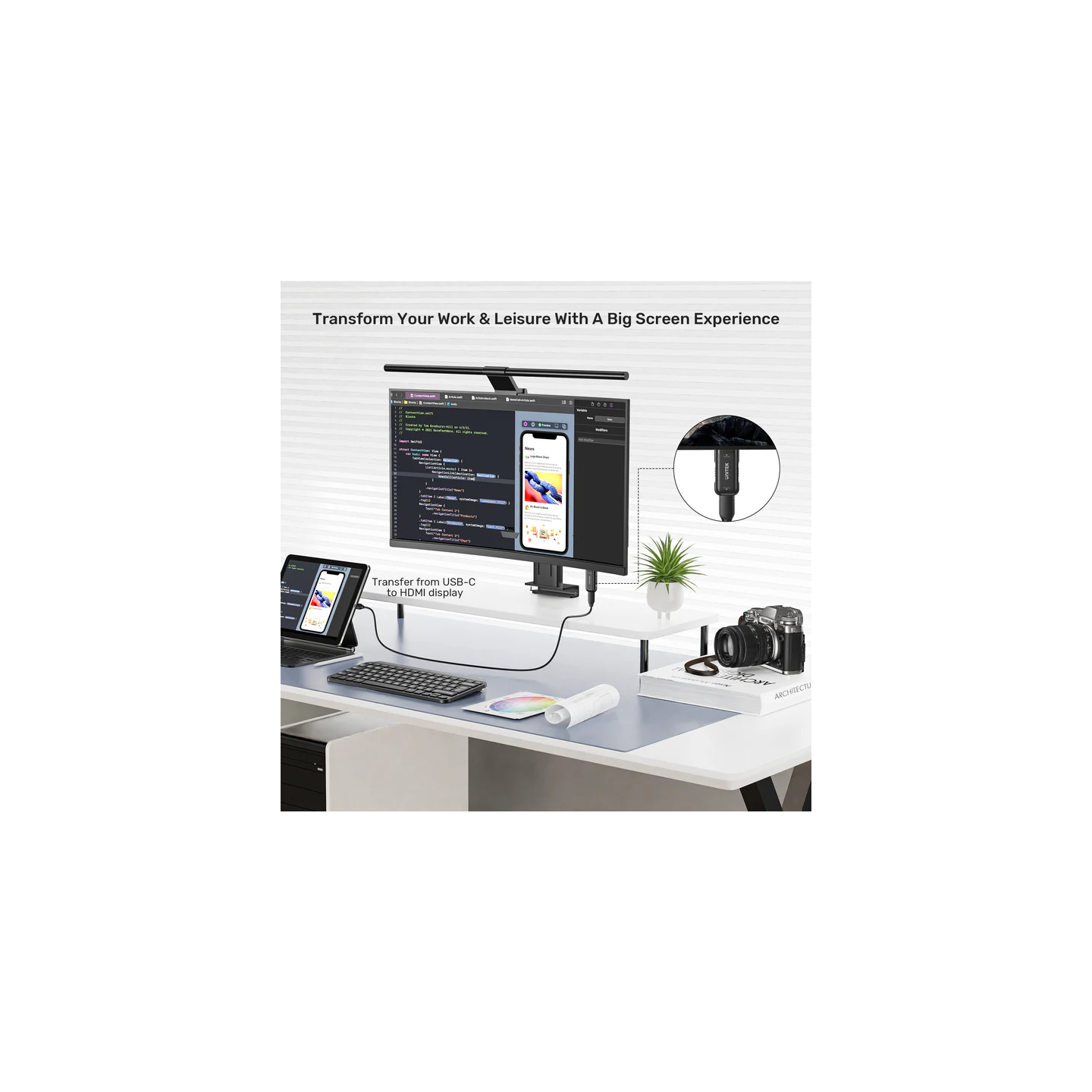 Unitek USB-C Female to HDMI Male Adaptor - V1187A - 4K — Buy in Cyprus with Fast Delivery