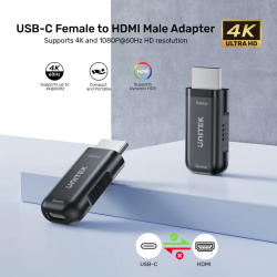 Buy Unitek USB-C Female to HDMI Male Adaptor - V1187A - 4K in Cyprus, Nicosia, Limassol, Larnaka, Pafos
