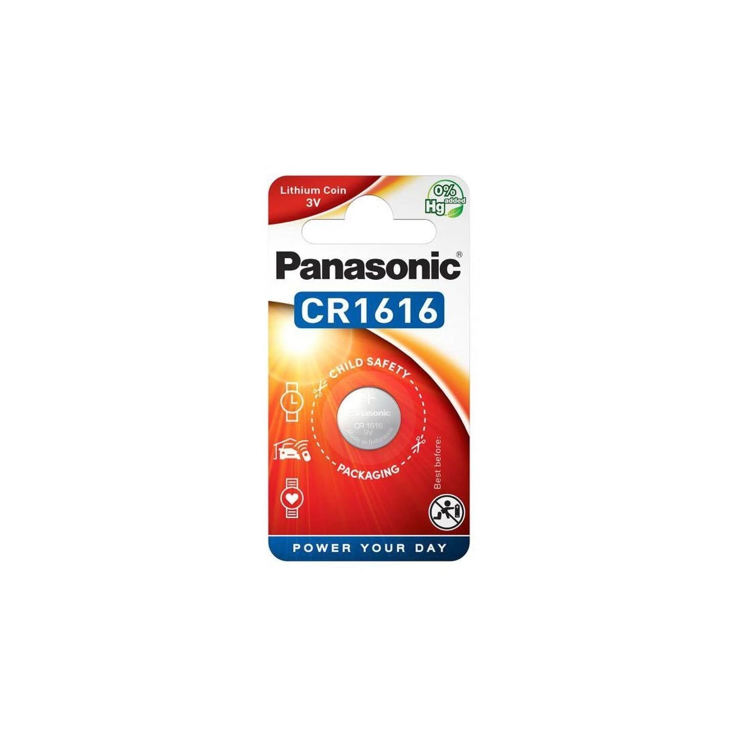 Panasonic Lithium Battery Blister - CR1616 - Lithium Battery Blister (1pc) — Buy in Cyprus with Fast Delivery
