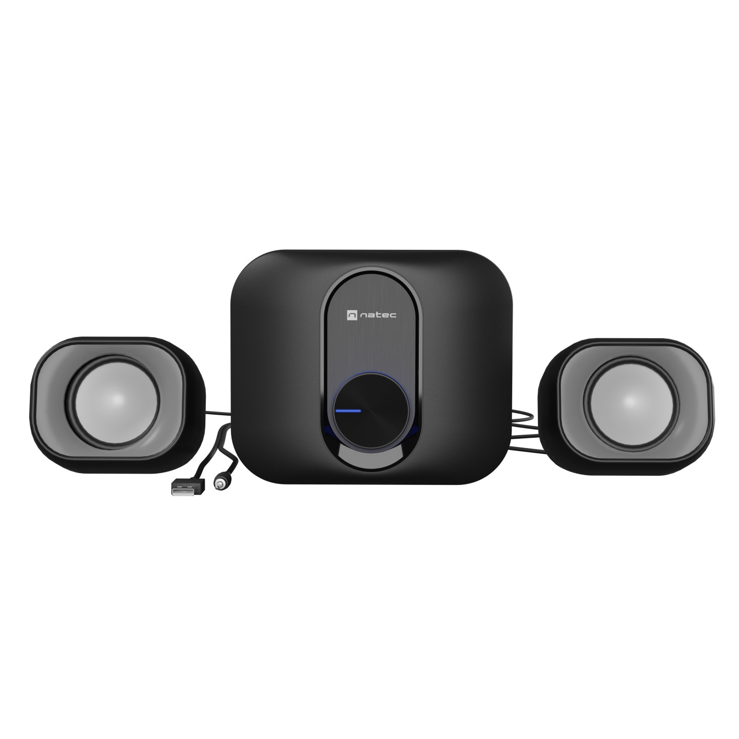 Natec PC Speakers - PUG - 2.1 USB Powered 3.5mm 11W RMS Black — Buy in Cyprus with Fast Delivery