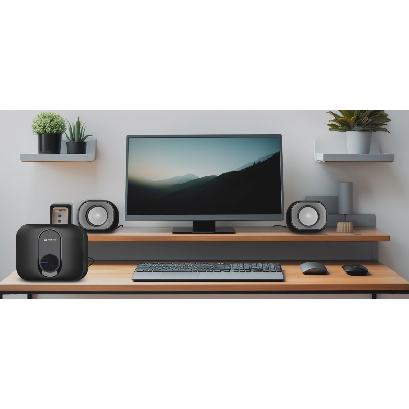 Buy Natec PC Speakers - PUG - 2.1 USB Powered 3.5mm 11W RMS Black in Cyprus, Nicosia, Limassol, Larnaka, Pafos
