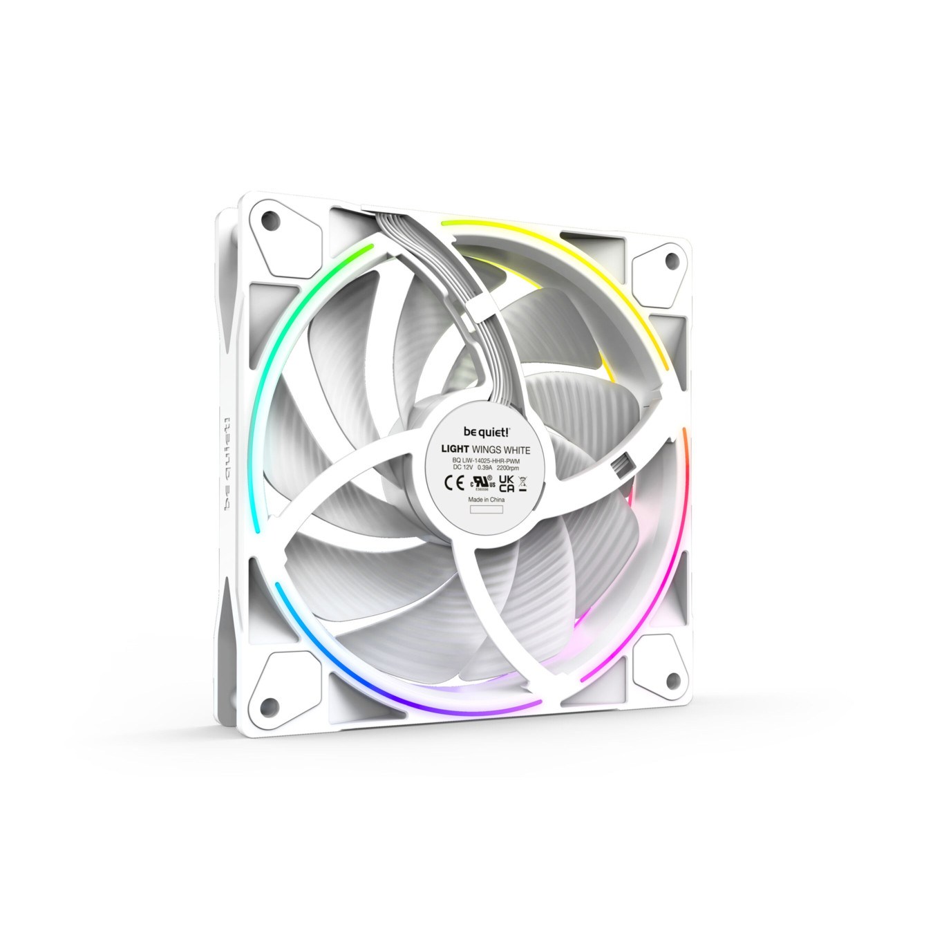 Be Quiet Light Wings 140mm PWM High-Speed Fan - White - 3-Pack, ARGB, 2200 RPM — Buy in Cyprus with Fast Delivery