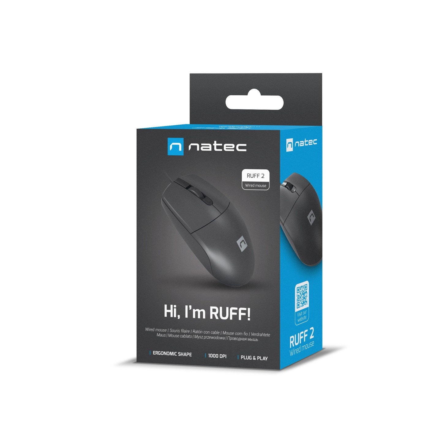 Natec Ruff 2 Wired Optical Mouse 1000 DPI NMY-1988 (Boxed) — Buy in Cyprus with Fast Delivery