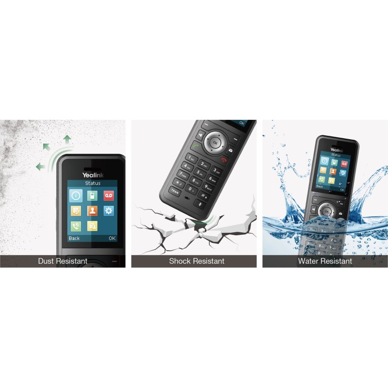 Buy Yealink IP Phone Cordless DECT Handset - W59R - 1.8' Rugged IP67 & Bluetooth... in Cyprus, Nicosia, Limassol, Larnaka, Pafos