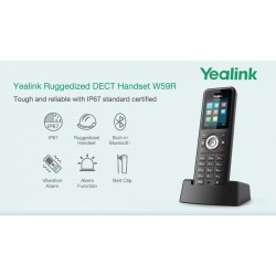 Buy Yealink IP Phone Cordless DECT Handset - W59R - 1.8' Rugged IP67 & Bluetooth... in Cyprus, Nicosia, Limassol, Larnaka, Pafos