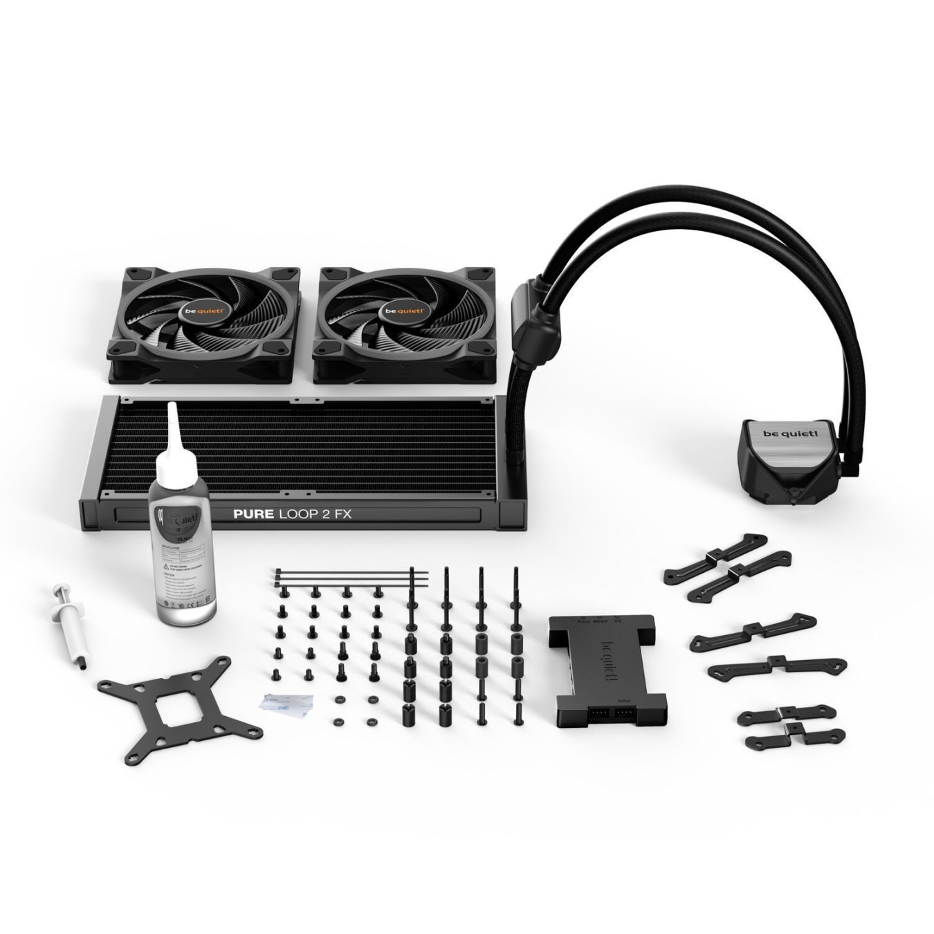 be quiet! Pure Loop 2 FX 280mm AIO Liquid CPU Cooler - BW014 - Black, 2x140mm ARGB Fans, PWM