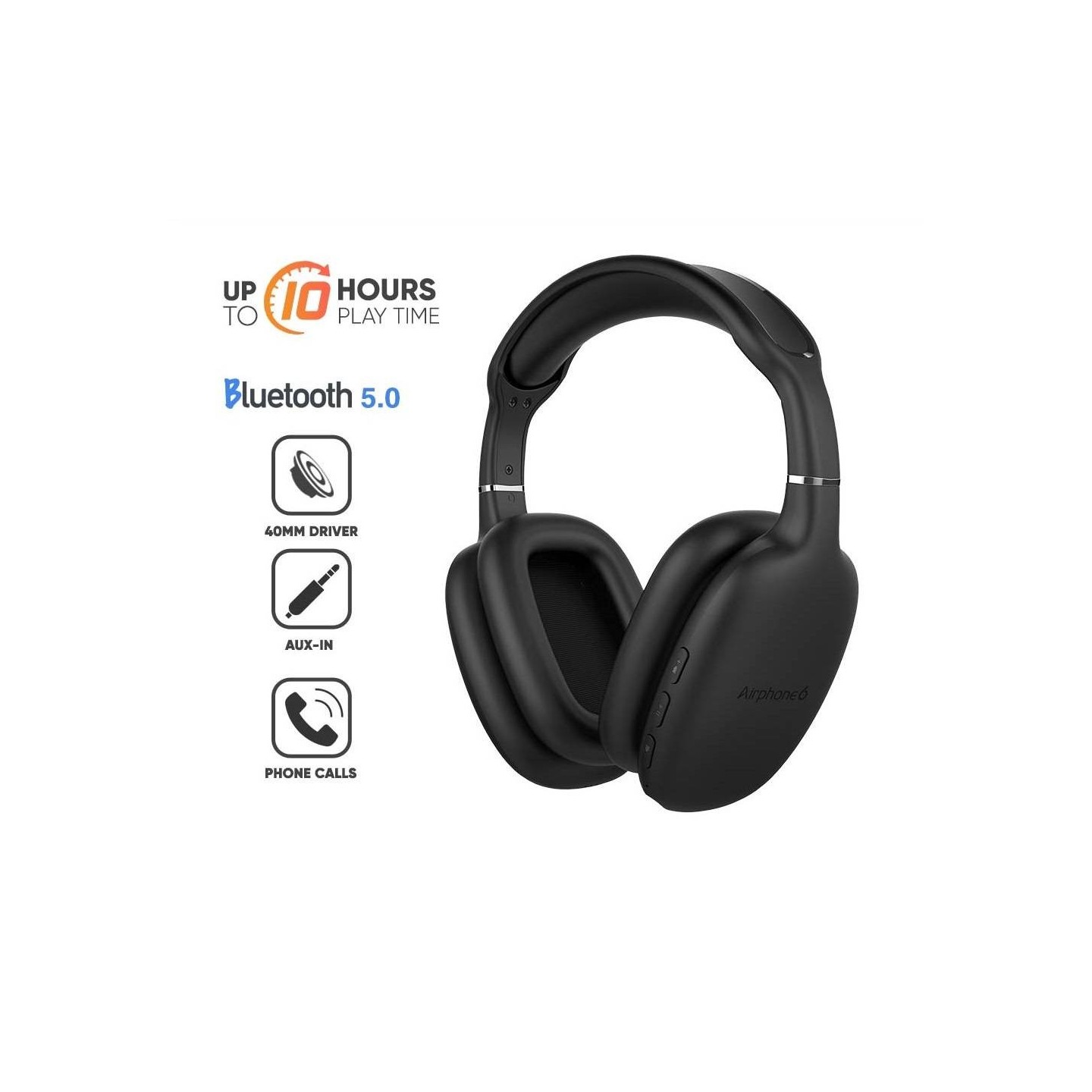 SonicGear Bluetooth Headphones - Airphone 6 - Black — Buy in Cyprus with Fast Delivery