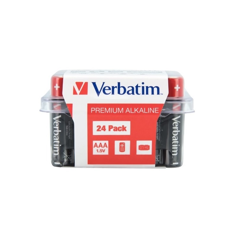 Buy Verbatim Alkaline AAA 24pcs Batteries - Box in Cyprus, Nicosia, Limassol, Larnaka, Pafos