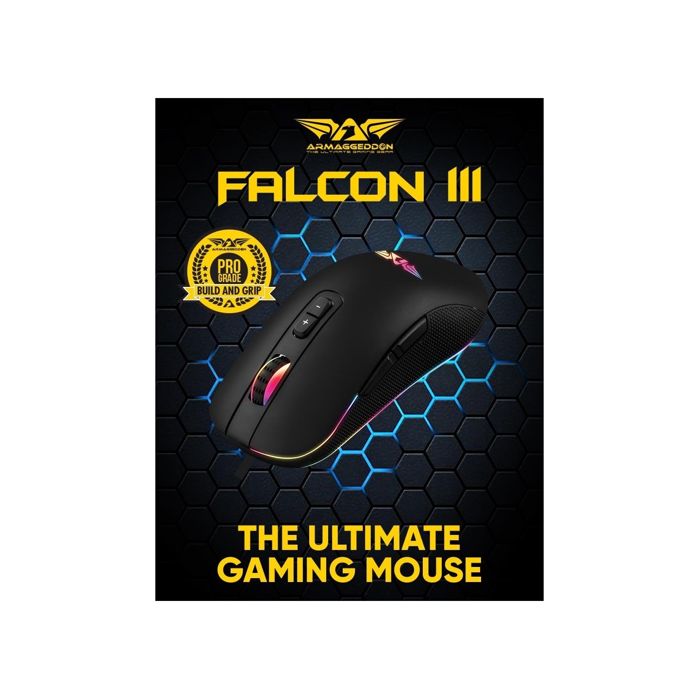 Armaggeddon Falcon 3 Pro-Gaming Mouse 10000 CPI Macroable RGB (Boxed) — Buy in Cyprus with Fast Delivery