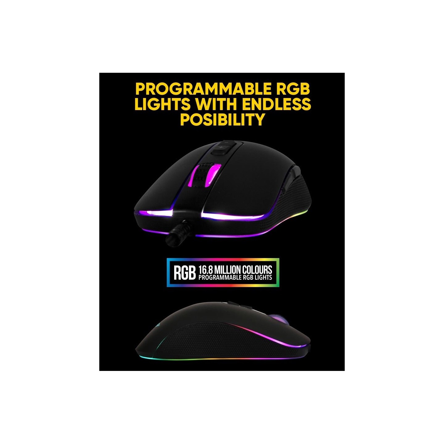 Armaggeddon Falcon 3 Pro-Gaming Mouse 10000 CPI Macroable RGB (Boxed) — Buy in Cyprus with Fast Delivery
