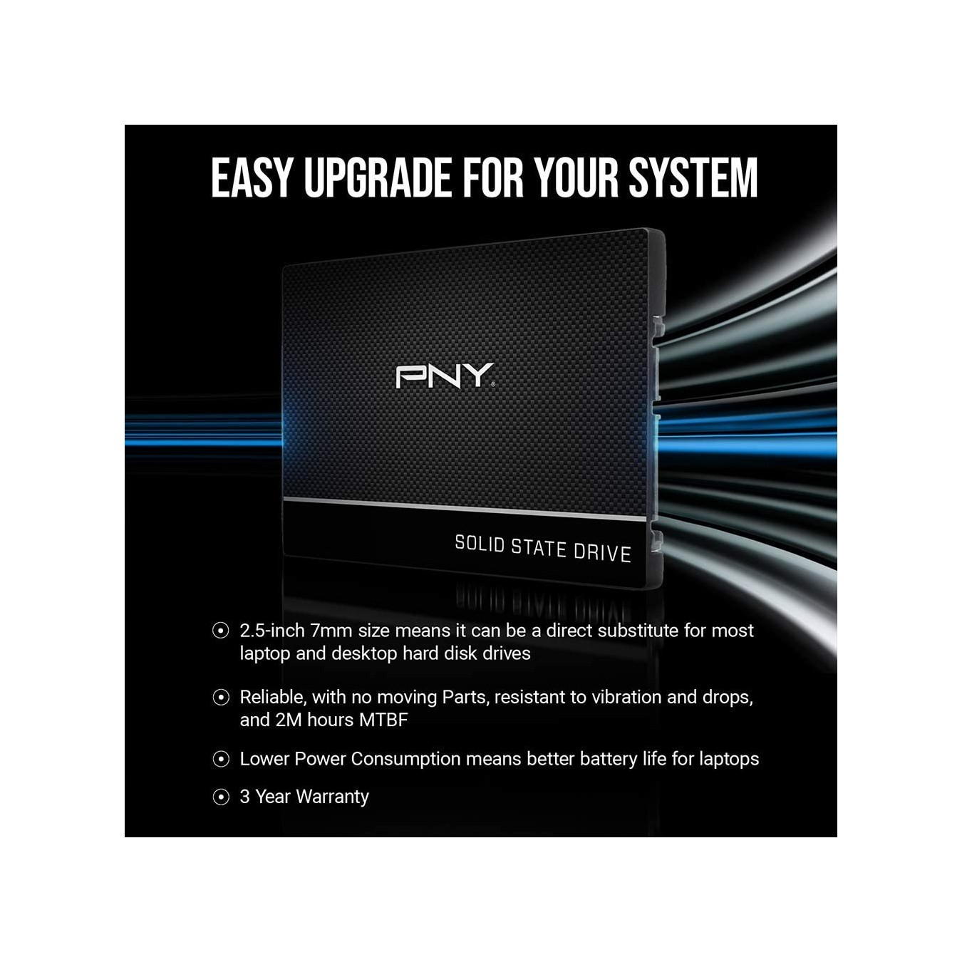 PNY SSD - CS900 - SATA III 2TB — Buy in Cyprus with Fast Delivery
