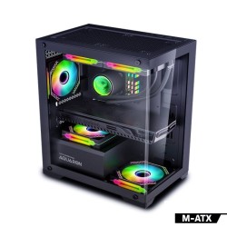 Buy Armaggeddon Aquaron Micro ATX Gaming Case Black in Cyprus, Nicosia, Limassol, Larnaka, Pafos