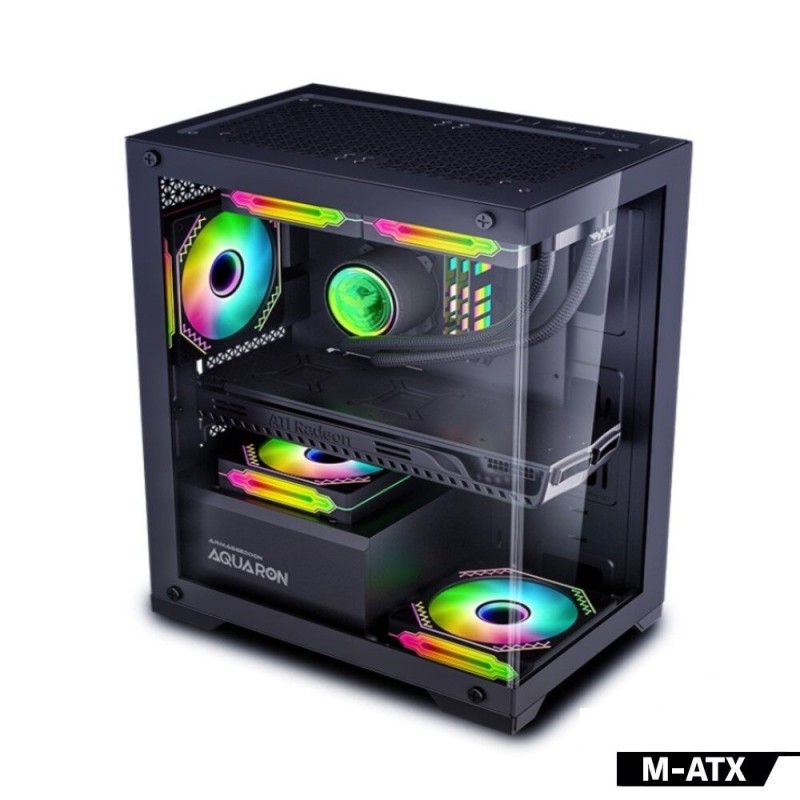 Buy Armaggeddon Aquaron Micro ATX Gaming Case Black in Cyprus, Nicosia, Limassol, Larnaka, Pafos