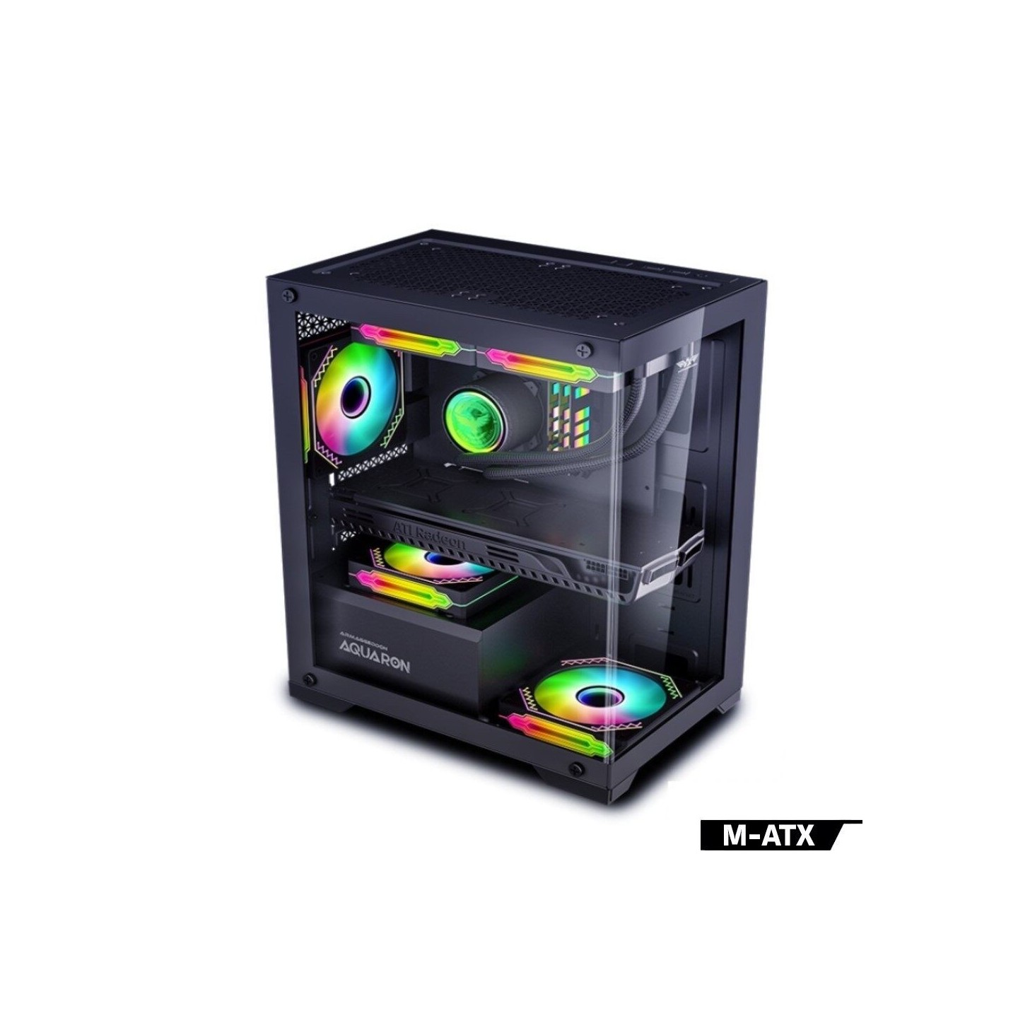 Armaggeddon Aquaron Micro ATX Gaming Case Black - AQUARONBLK (Boxed) — Buy in Cyprus with Fast Delivery
