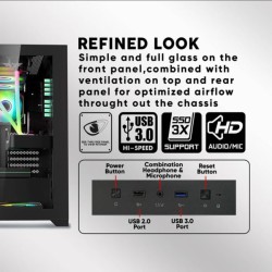 Buy Armaggeddon Aquaron Micro ATX Gaming Case Black in Cyprus, Nicosia, Limassol, Larnaka, Pafos