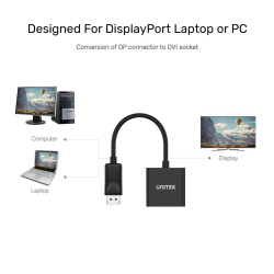 Buy Unitek DisplayPort to DVI-Female Adaptor - Y-5118AA - DisplayPort to DVI-Fem... in Cyprus, Nicosia, Limassol, Larnaka, Pafos