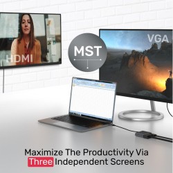 Buy Unitek Type-C HDMI 4K60Hz VGA PD100W - D1049A - Type-C HDMI 4K60Hz VGA PD100W in Cyprus, Nicosia, Limassol, Larnaka, Pafos