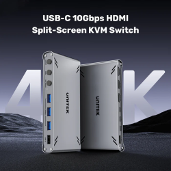 Buy Unitek KVM HDMI Switch USB-C 10Gbps Split-Screen 5-Port Hub - D1118A - KVM H... in Cyprus, Nicosia, Limassol, Larnaka, Pafos