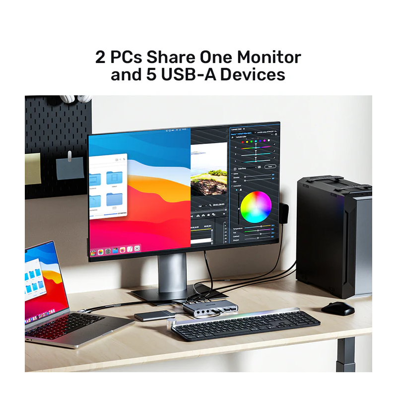 Buy Unitek KVM HDMI Switch USB-C 10Gbps Split-Screen 5-Port Hub - D1118A - KVM H... in Cyprus, Nicosia, Limassol, Larnaka, Pafos