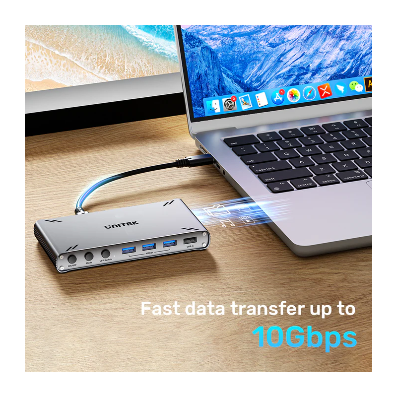 Buy Unitek KVM HDMI Switch USB-C 10Gbps Split-Screen 5-Port Hub - D1118A - KVM H... in Cyprus, Nicosia, Limassol, Larnaka, Pafos