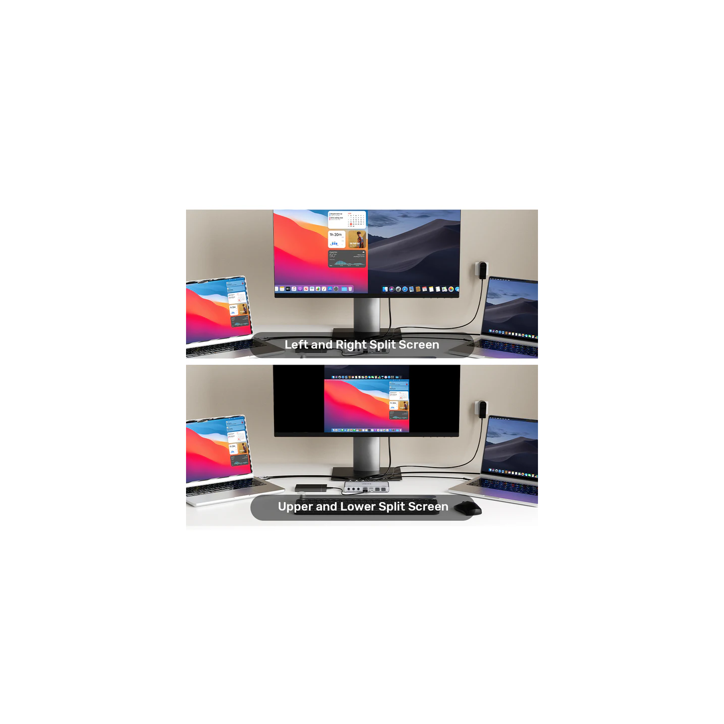 Unitek KVM HDMI Switch USB-C 10Gbps Split-Screen 5-Port Hub - D1118A - KVM HDMI Switch USB-C 10Gbps Split-Screen 5-Port Hub