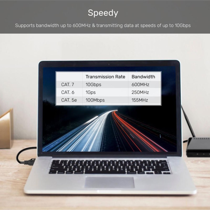 Buy Unitek Ethernet Cable - C1811EBK - CAT7 SSTP Pure Copper Ethernet Cable 3.0m... in Cyprus, Nicosia, Limassol, Larnaka, Pafos