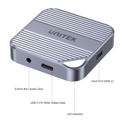 Unitek S1244C Magnetic SD Card Reader PD100W + 4K HDMI + Audio — Armenius Store Cyprus