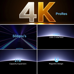 Unitek S1244C Magnetic SD Card Reader PD100W + 4K HDMI + Audio — Armenius Store Cyprus