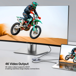 Unitek S1244C Magnetic SD Card Reader PD100W + 4K HDMI + Audio — Armenius Store Cyprus