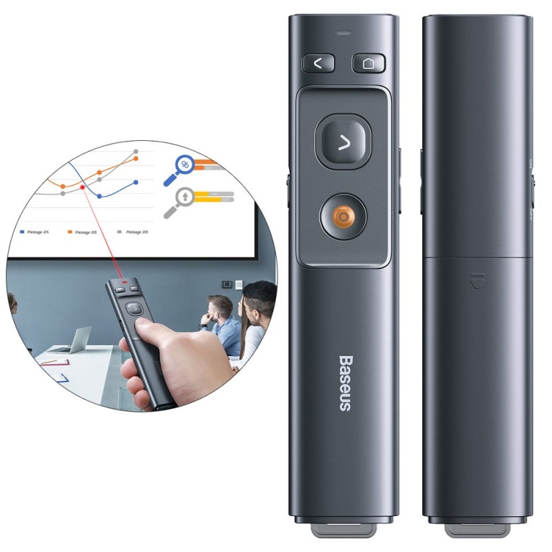 Buy Baseus OrangeDot Wireless Laser Presenter - Grey in Cyprus, Nicosia, Limassol, Larnaka, Pafos