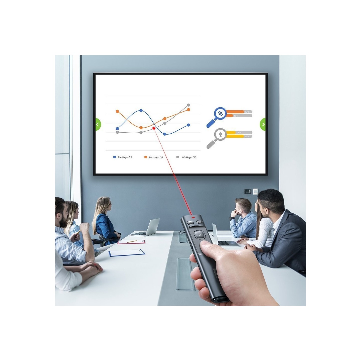 Baseus OrangeDot Wireless Laser Presenter - Grey — Buy in Cyprus with Fast Delivery