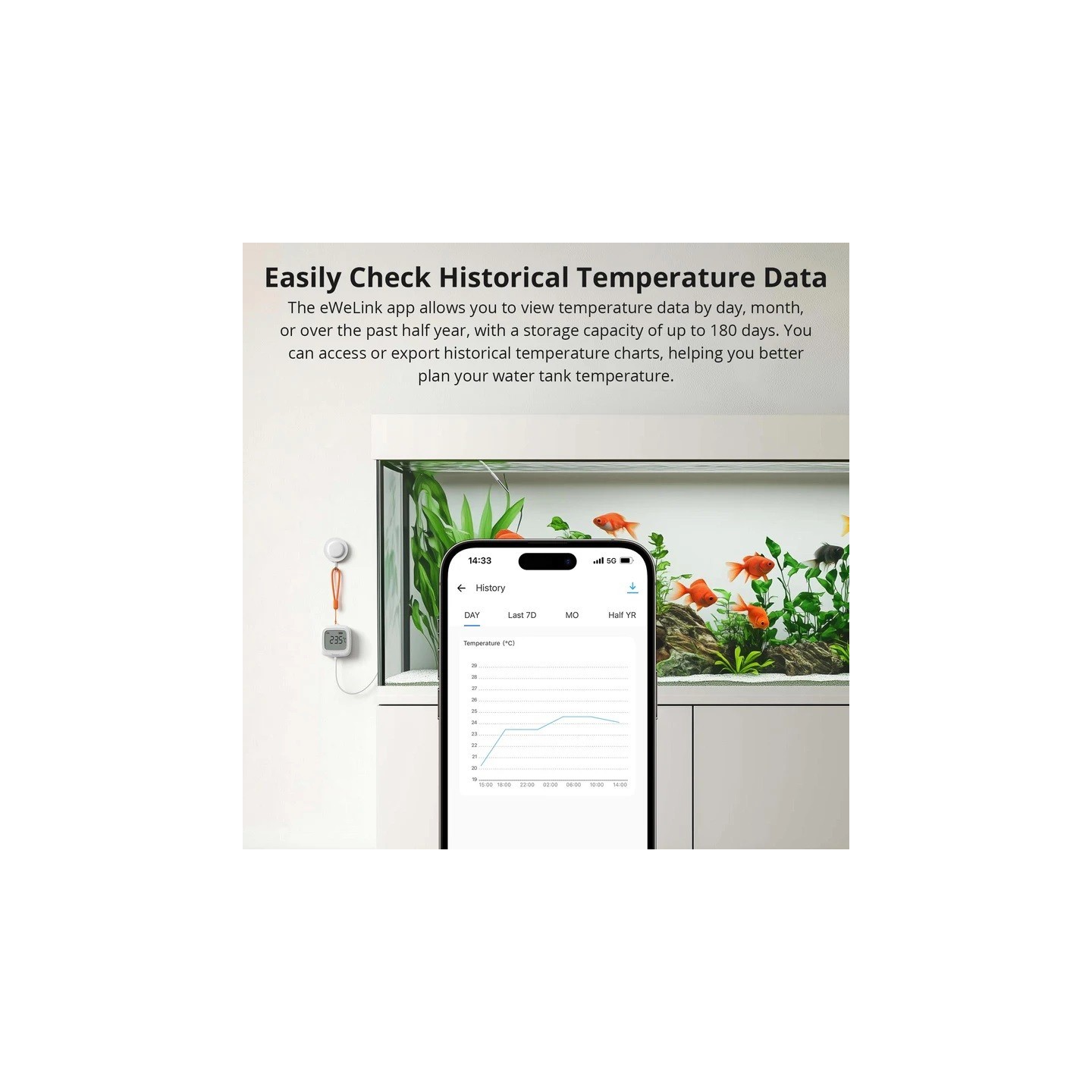 Sonoff Zigbee Smart Temperature Sensor - SNZB-02LD - IP65 for Outdoor with Water Probe — Buy in Cyprus with Fast Delivery